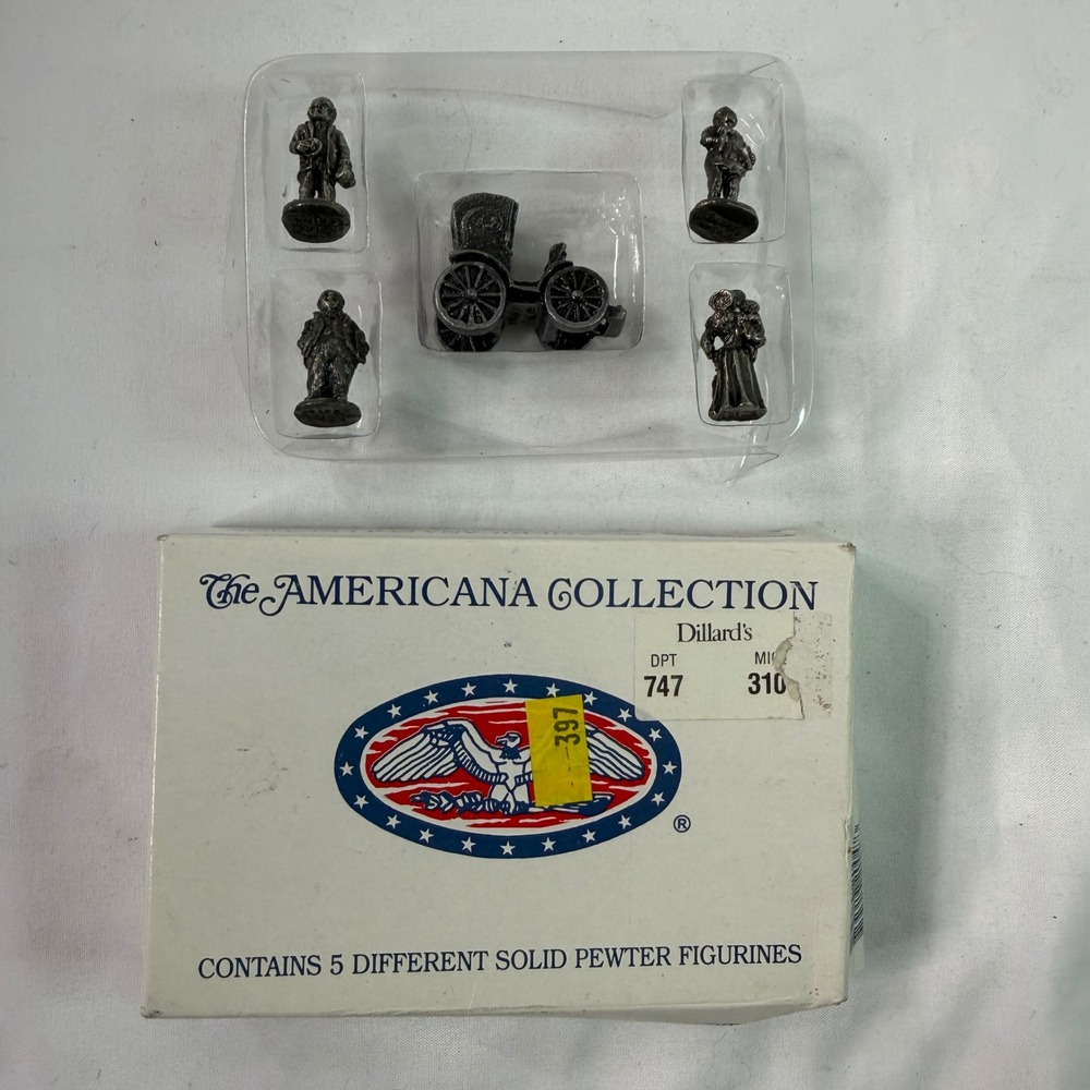 Liberty Falls Americana Pewter Collection AH47 5pc Figurine Set Dillards Vintage